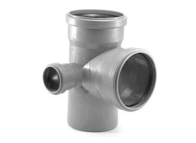 Крестовина DN 110/50 x Двухплоскостная - ЛЕВАЯ HTDA Ostendorf  (Цвет Серый)    