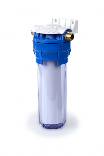 Корпус для ХВС 10 SL , подключение 1/2x3/4 ,прозрачный 50533 ГЕЙЗЕР прозр.  10" 1/2x3/4