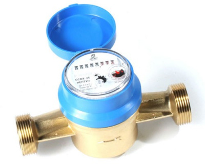 Счетчик воды ОСВХ-40 НЕПТУН, для ХВС, L=190 мм, одноструйный, со сгонами, крыльчатый 76-40-01