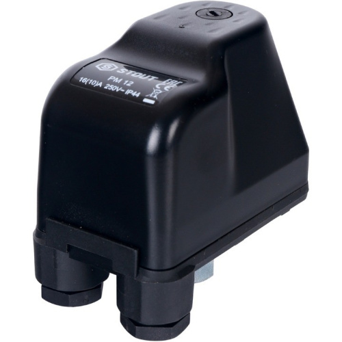 Реле давления для водоснабжения PM12G, 3-12 бар, 1/4 с накидной гайкой STOUT SCS-0001-000012