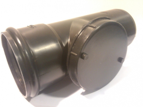 Ревизия канализационная черная Ø 108 (ДУ 100)