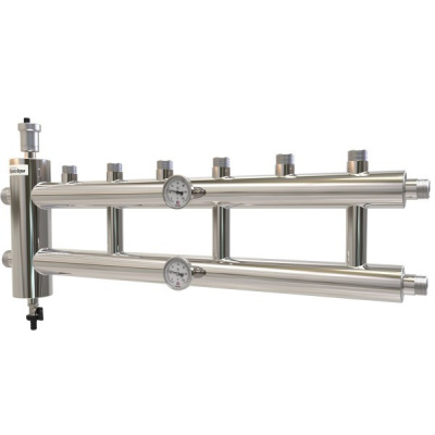 Коллектор с гидрострелкой 120 кВт 4 контура 1,1/2х1 GSK 40-3,1 AISI 304 ПроксиТерм