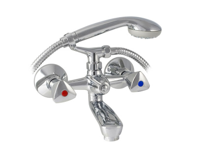 202 Е NOVA  Смеситель для ванны, излив 110мм.с держат. с классической кран-буксой MOFEM 