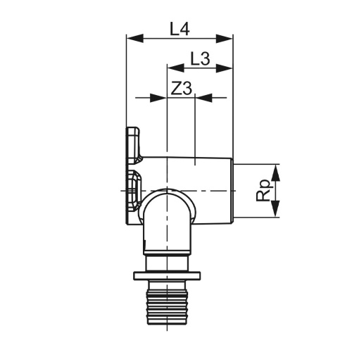 TECEflex Водорозетка проходная, закругленная 20 х 1/2'' х 16 708607