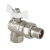 Кран шаровый BASE угловой с полусгоном 3/4" вн.-нар. белая рукоятка VALTEC VT.228.NW.05