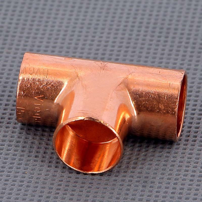 Тройник медь пайка 15 