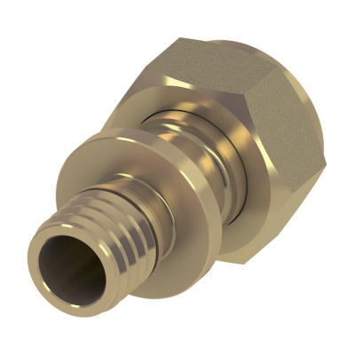 Соединение прямое с накидной гайкой 20 х 1", латунь под прокладку 767576 TECEflex