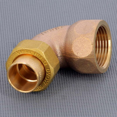 Сгон угловой медь пайка Внутренняя резьба 42x1.1/2'' VIEGA