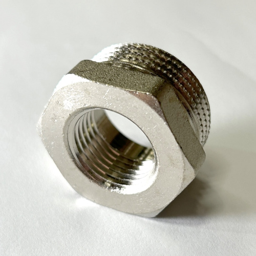 Футорка НВ 2" x 1/2" Никелированная латунная UNI-FITT 604N7200