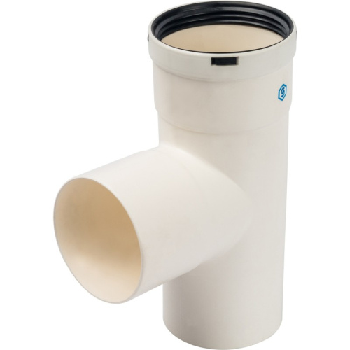 Тройник для конденсационного дымохода 90° M-F Ø 80, м/п PP-FE STOUT