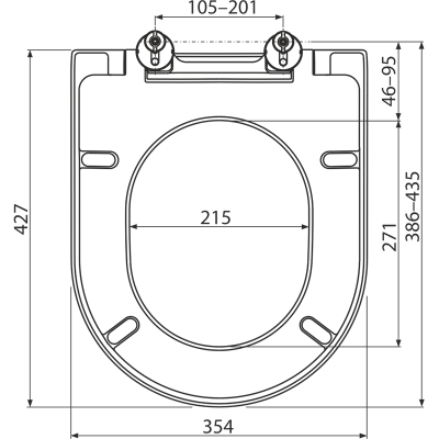 Сиденье для унитаза   ALCAPLAST A674S SOFTCLOSE  дюропласт  