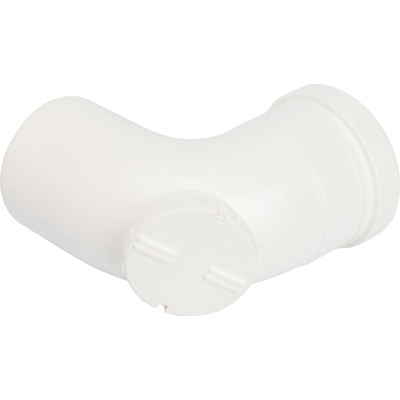 Угол для конденсационного дымохода 90° M-F Ø 80, м/п PP-FE с инспекцией STOUT