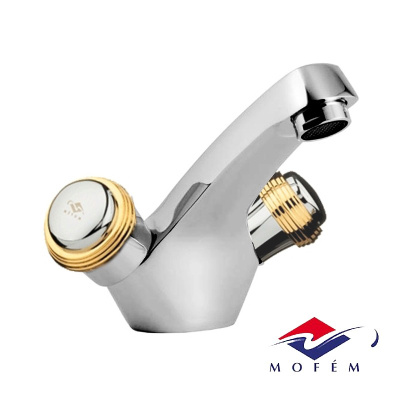 100 REGIA  Смеситель для умывальника, с литым изливом 110мм с классической кран-буксой MOFEM