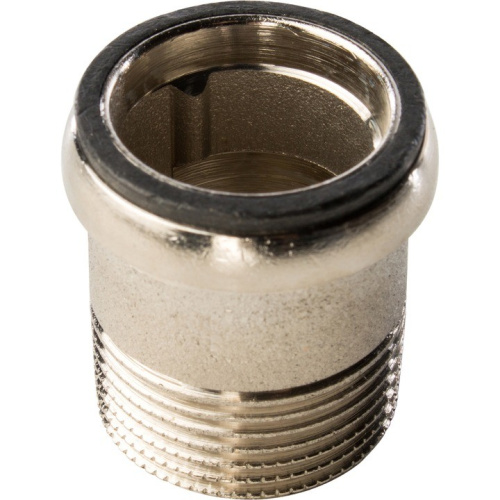 Полнопроходной шаровый кран со сгоном угловой  3/4" ручка бабочка резьба внутренняя - наружная STOUT