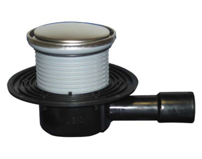 HL510NR DN 50/40 Трап с круглой решеткой из нержавеющей стали