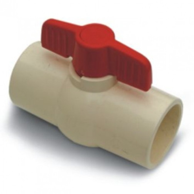 57310 Кран ХПВХ шаровый 1"  (КВ-КВ) GENOVA