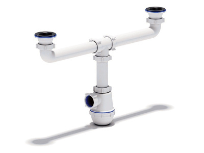 Сифон для мойки и раковины ANI-grot 1.1/2"*40 двойной А3000			