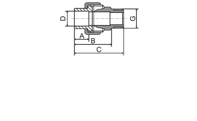 Американка  25 х1" наружняя резьба                        полипропилен FV-Plast Чехия (серый) 237225