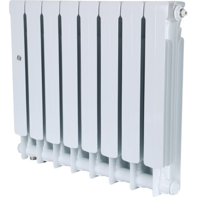 Биметаллический  секционный радиатор STOUT Space 8 секции нижнее подкл 3/4 500/90 SRB-0320-050008