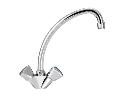 115 E Смеситель для умывальника ёлочка, излив 200 мм.с классической кран-буксой MOFEM 