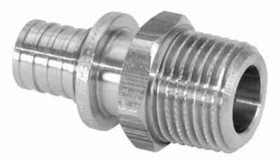 Соединитель 32 х 1" Наружная резьба RAUTHERM S  оцинкованная латунь  REHAU