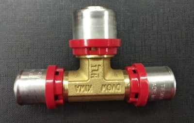 Тройник 32 х 40  x 32 Редукционный  пресс TIEMME  Металлопластик 