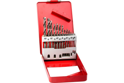 Набор сверел по мет. ЗУБР "'МАСТЕР" Мет.бокс,Сталь Р6М5,угол заточки 118 13 шт.уп