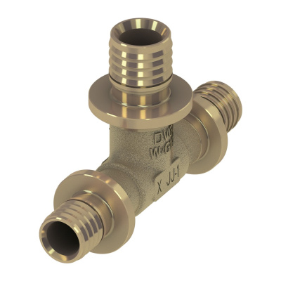 TECEflex Тройник 90° редукционный латунный, 25 x 16 x 20,  760544