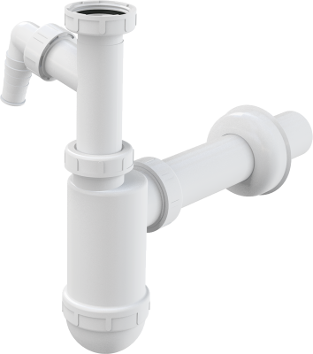 Сифон для умывальника А43Р ALCAPLAST, DN40 , со штуцером и накидной гайкой 5/4