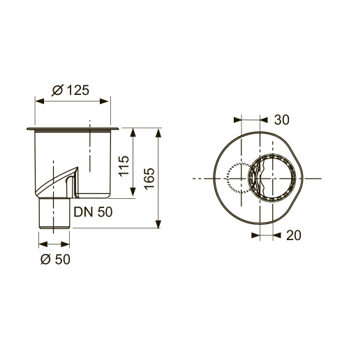 Сифон TECEdrainline DN 50 вертикальный слив 1,3 л/c./ск             650003