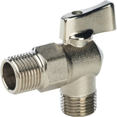 Кран шаровой  угловой  1/2"x1/2" резьба наружная - наружная STOUT SVB-0059-001212