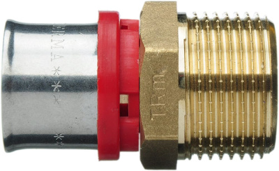 Пресс фитинг для металлопластиковой трубы Соединение 20 x 3/4" Наружная резьба TeRma (TRm)