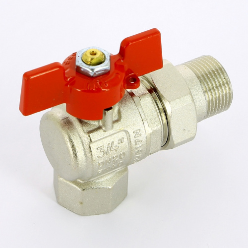 Кран шаровый с полусгоном УГЛОВОЙ ETALON 1" вн.-нар. UNI-FITT 133Т4000