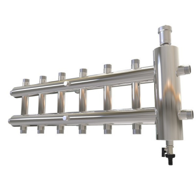Коллектор с гидрострелкой 85 кВт 7 контуров 1,1/4х1 GSK 32-7 AISI 304 ПроксиТерм