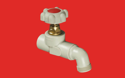 Вентиль огородный конический DN 20     FV-Plast Чехия (серый)   306020