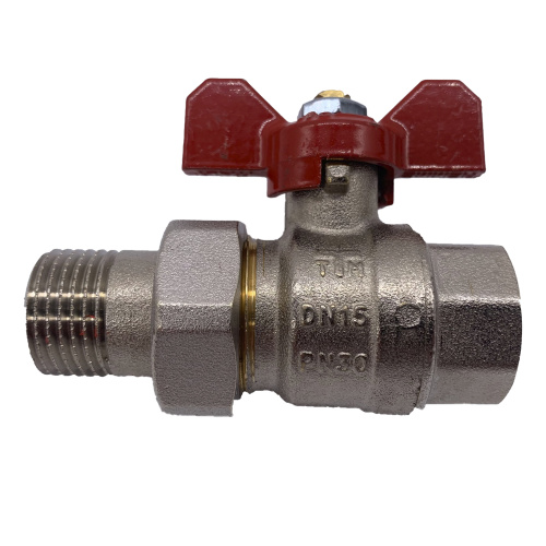 Кран шаровый со сгоном ручка Бабочка  1.1/4" внутренняя - внутренняя  резьба  TIEMME