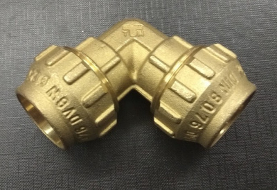 Угол 32 х 32 латунь для труб ПНД  TIEMME  3400003