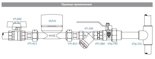 Кран латунный под PPR 20х1/2 вн. р. (с полусгоном) VALTEC полипропиленовый VTp.742.0.02004