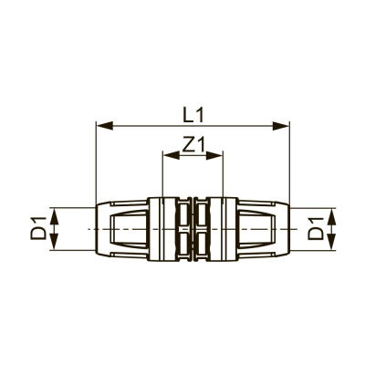 Муфта труба-труба 63 х 63 PPSU             TECElogo-Push 8710563
