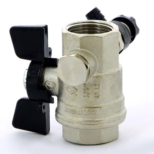 332 Кран шаровый дренаж+воздухоотводчик бабочка 3/4''  BUGATTI OREGON