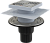 Сливной трап 150х150/50/75мм, прямой сток, решетка из нерж.стали, гидрозатвор сухой и мокрый APV4444