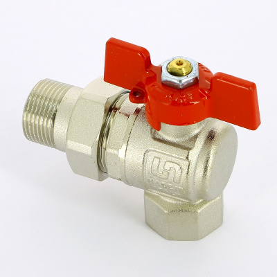 Кран шаровый с полусгоном УГЛОВОЙ ETALON 1/2" вн.-нар. UNI-FITT 133Т2000