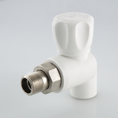 Кран PPR для подключения радиатора угловой 25х3/4" VALTEC (шаровый) полипропиленовый VTp.718.0.02505