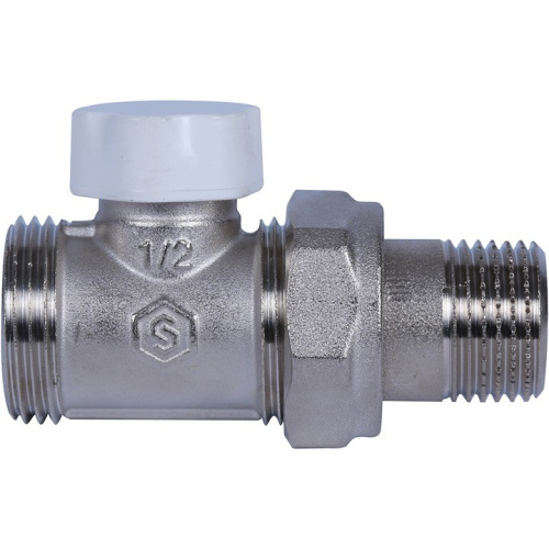 Клапан запорно-балансировочный прямой (подключение ЕК) 1/2" х 3/4"ЕК SVL 1196 000015 STOUT 