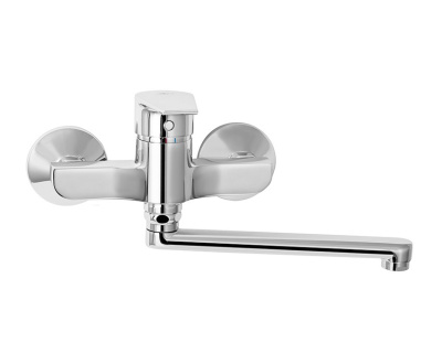 301 TREND PLUS Смеситель для мойки, настенный,c плоским изливом 200 мм. MOFEM