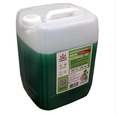 Теплоноситель  пропиленгликоль GEKON ECOSAVE - 30°С, 20 кг.