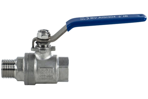 Кран шаровый  ВНУТ-НАР 1/2" AISI 304 нержавеющей стали