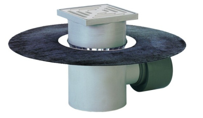 HL 72.1H DN75/100 Трап с гидрозотвором полимербитумным полотном, с плпстиковой решеткой