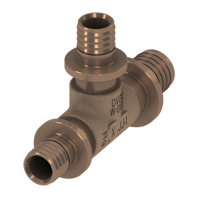 TECEflex Тройник 90° редукционный, 50 x 20 x 50, бронза 710618