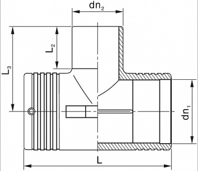 ROFITT (ET110/040/110) Э.С. Тройник переходной, PE100, SDR11, -110x40x110